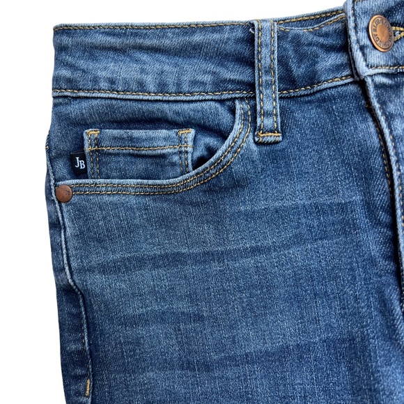 Judy Blue Eva Mid-Rise Fray Hem Skinny Size 0/24 - Picture 4 of 12